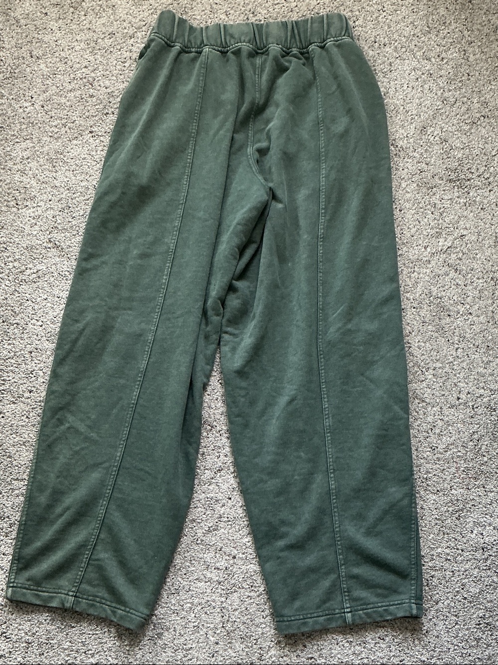 New Rae Mode Brailyn Wide Leg Barrel Sweatpants ~ Mineral Wash Green - Picture 12 of 12